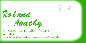 roland apathy business card